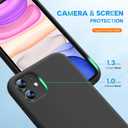 Miracase Designed for iPhone 11 Phone Case, with Screen Protector, Liquid Silicone Gel Rubber Full Body Drop Protection Shockproof Cover Phone Case for iPhone 11 6.1 inch, Black