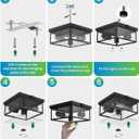Outdoor Ceiling Light with Motion Sensor, Flush Mount Porch Light, Exterior Light Fixture with Clear Glass, Dusk to Dawn 2-Light Fixture for Patio,Porch (8.5 in)