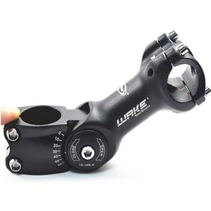 WAKE MTB Stem 31.8 90mm 110mm 0 60 Degree Adjustable Bike Stem Mountain Bike Stem Short Handlebar Stem for Most Bicycle, Road Bike, MTB, BMX, Cycling (Aluminum Alloy, Lightweight, Black) WAKE MTB Stem 31.8 90mm 110mm 0 60 Degree Adjustable Bike Stem Mountain Bike Stem Short Handlebar Stem for Most Bicycle, Road Bike, MTB, BMX, Cycling (Aluminum Alloy, Lightweight, Black)