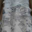 Area Rugs 5x7, Washable Rugs for Living Room, Vintage Boho Light Blue Rug for Office, Dining Room, home decorKids Room and Farmhouse,Home Decor Durable Low Pile Non-Slip for High Traffic Areas