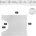 PURRUGS Bathroom Rug Non-Slip Machine Washable 20" x 24" U-Shaped, Super Absorbent and Quick Dry Shaggy Microfiber Bath Mat, Extra Soft and Plush Contour Rug for Toilet Base, White