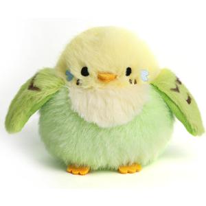 3.9 inches Parakeet Plush Toy Bird Stuffed Animal Plush Toy Holder Bag Pendant Party Christmas Birthday Valentine's Day Gifts Toys for Kids Girlfrends (Budgerigar)