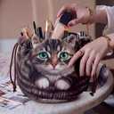 Tallew 3 Pcs Large Capacity Cat Bag Cute Large Drawstring Bag