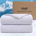 PHF Cooling Comforter Queen Size, EcoCosy Breathable Cooling Blanket for Hot Sleepers, Soft Lightweight Q-Max>0.52 Summer Silky Comforter for Night Sweats to Keep Cool, 90"x90", Lavender Blue