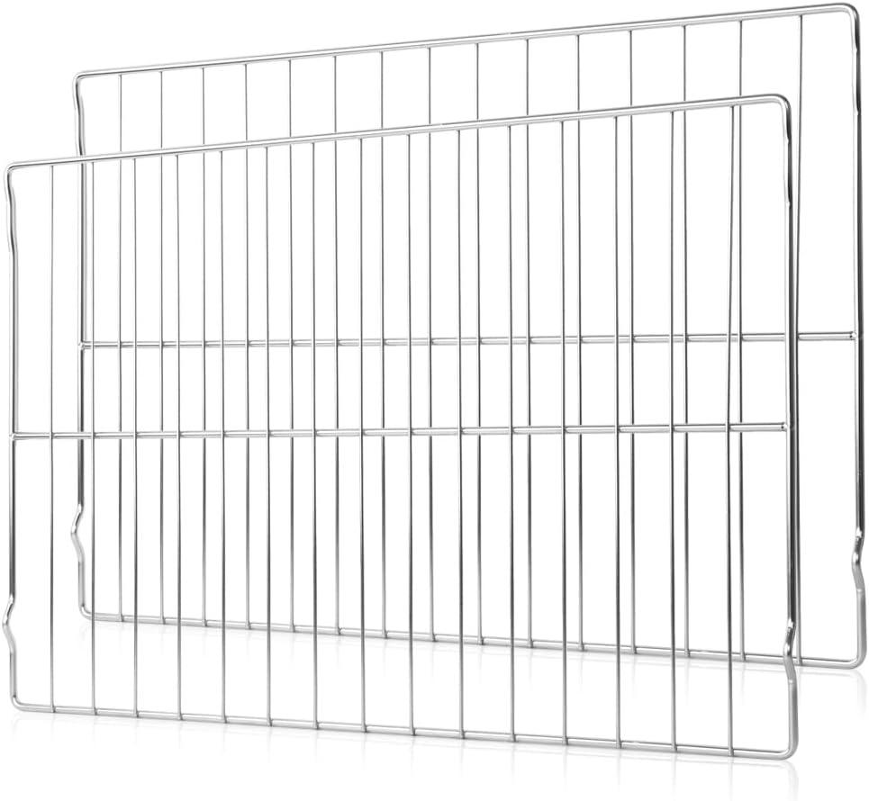 Upgraded 2-Pack Oven Racks 316496201 for Frigidaire Kenmore Range Stove 24.17 x 16 inch - Replaces 316496202 316496207 AP4040129 PS1765356, Stainless Steel