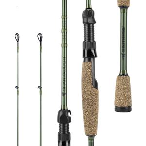 KastKing Spartacus II Fishing Rods - IM6 Graphite Blanks Casting & Spinning Rods, 2-Piece Rods with Extra Tip Section, PTS Power Transition System, KastFlex Technology, Rubber Cork Handle, 7'0"- MH Power- Fast
