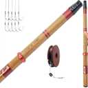Telescopic Rod Kit Tenkara Fishing Rod Kit 20FT-Zoom Stream 4 Lengths Collapsible Fly Rods Backpacking Fishing Pole Quality Carbon Tube Creek Rods (11.8Ft-3.6m)