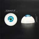 32 mm Colored Human Fake Eyeballs for Halloween Cosplay - Plastic Large Doll Eye Acrylic Party Decor Sculptures Prop 8Pcs 4 Colors (Black, Brown, Green, Blue)