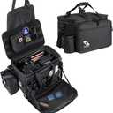 Golkcurx Patrol Bag for Law Enforcement Police Gear, Water-resistant Front Seat Organizer with Adjustable Modular Interior & MOLLE System, Heavy Duty Duty Bag for Patrol Officers Security, Black