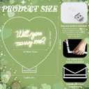 Breling Proposal Decorations Kit 6.6ft Will You Marry Me LED Neon Light Metal Heart Arch Stand and Sign Backdrop for Proposal Wedding Bridal Valentine Engagement Birthday Party((Multicolor)