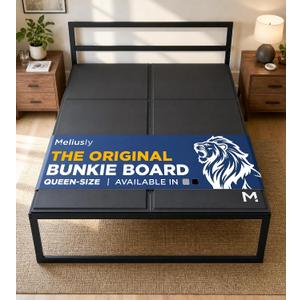 Original Bunkie Board Queen Size (60x80) - Under Bed Support, Black