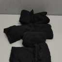 Smiry Waterproof Seat Covers for Dining Room Chairs Set of 4, Stretch Jacquard Removable Washable Chair Seat Slipcovers Protector, No Rear Covers, Black