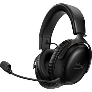 HyperX Cloud III Wireless  Gaming Headset for PC, PS5, PS4, up to 120-hour Battery, 2.4GHz Wireless, DTS Spatial Audio, 53mm Angled Drivers, Memory Foam, Durable Frame, 10mm Microphone, Black (Regular)