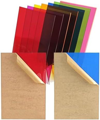 ToolinHand Colored Acrylic Sheets 8*12 inch 1/8" Thick (2.8~3mm) Red Transparent Cast Acrylic Plexiglass Board for Sign, DIY Project, Laser Cutting, Wedding, Craft, Picture Frame, Engraving（5 Pieces）