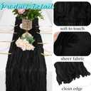 8 Pack Black Cheesecloth Table Runners 20x120 Inch Gauze Table Runner Cheese Cloth 10FT Black Table Runner Rustic Sheer Runner for Wedding Baby Shower Birthday Party Table Decor