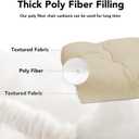 Easy-Going 2 Pack 19"x19" Water Resistant Wicker Chair Cushions Reversible Tufted Pads Seat Indoor Furniture Beige