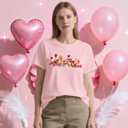 Valentines Shirt for Women My Love Dog Lover T-Shirts Valentine Day Love Heart Print Casual Tee Tops (Medium)