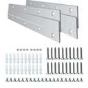 Versatile 12 inch 2 Pairs French Cleat Hanger Heavy Duty - Mirror Mounting Hardware - Aluminium French Cleat Picture Hanger Bracket - Hang with Confidence Using French Cleat (Supports Upto 80 lbs)