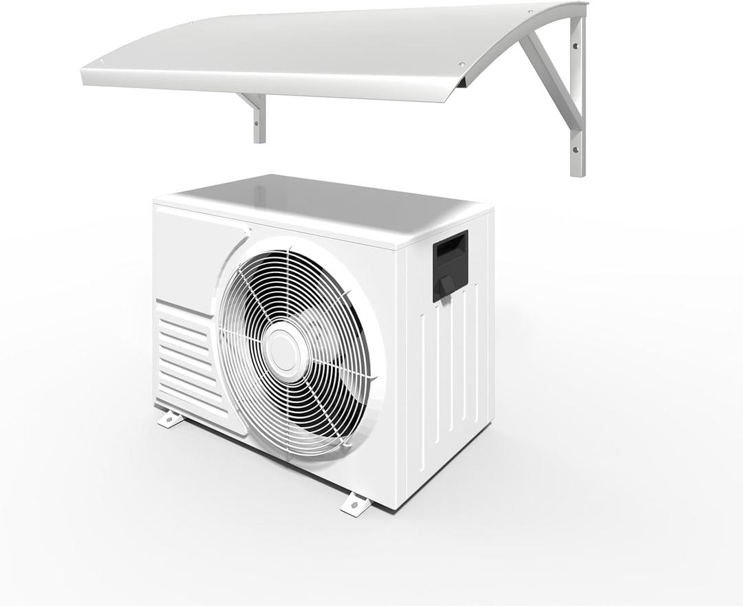 47.2in Outdoor Mini Split Cover Condenser Sun Shade, Air Conditioner Cover for Outside Units Snow AC Compressor Awning, Patio Awning Canopy UV Rain Snow Protection Sheet, Heat Pump Unit Shade