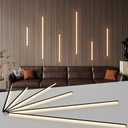 Slat Wall Lights - GloryAir 6pcs Black Adhesive Wall Panel Lights for Interior Wall Decor, Warm White 3000K Touchable Switch LED Lamp for Wood Slat Acoustic Panels, Headboard, Stairway, Home Decor, 16"+24"+40" X 2