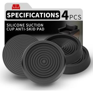 Non Slip Furniture Pads for Hardwood Floors(3 inch),Anti Slip Furniture Sliders,Rubber Furniture Pads Non Slip,Non Skid Furniture Grippers Bed Wheel Stopper Suitable for Sofa, Bed, Couch (4PCS)