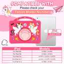 HianDier for iPad 5th/6th Generation Case, for iPad Air 1st/2nd Gen, for iPad Pro 9.7 Inch Case Kids Girls Cute Unicorn with Detachable Strap and Rotatable Stand Shockproof Tablet Cover-Barbie Pink