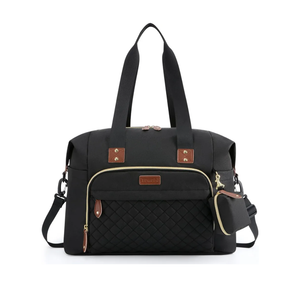 Tuwubi Diaper Bag Tote,Baby Diaper Bag with Pacifier Case Large Travel Diaper Tote Caddy for Mom and Dad Multifunction Large Baby Bag - Black