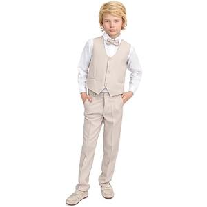 Lilax Boys Formal Suit 4 Piece Vest, Pants and Tie Dress wear Suit Set Size 14