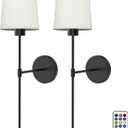 DIAMONDFORGE Sconces Wall Decor Set of 2 for Bedroom Living Room, Black, 24 inches