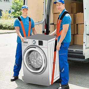 Moving Straps Adjustable, Furniture Moving Lifting Straps for 2 MoversShoulder Lifting System for Move Furniture, Appliances, Mattresses, Heavy Objects up to 800 lbs (Orange)