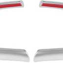 2 PCS Car Steering Wheel Decoration Frame Steering Wheel Cover Trim Frame Carbon Fiber Frame Trim Fitment for F20 F22 F30 F32 F10 F06 F15 F16(Chrome)