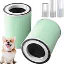 2 Pack True H13 KILO Pet Filter Compatible with Afloia KILO, KILOPLUS, KILOPRO, MIRO,MIRO PRO and MORENTO MR-Kilo, Kalo Air Purifier,360 4-Stage Filtration, True H13 Air Filter, Green