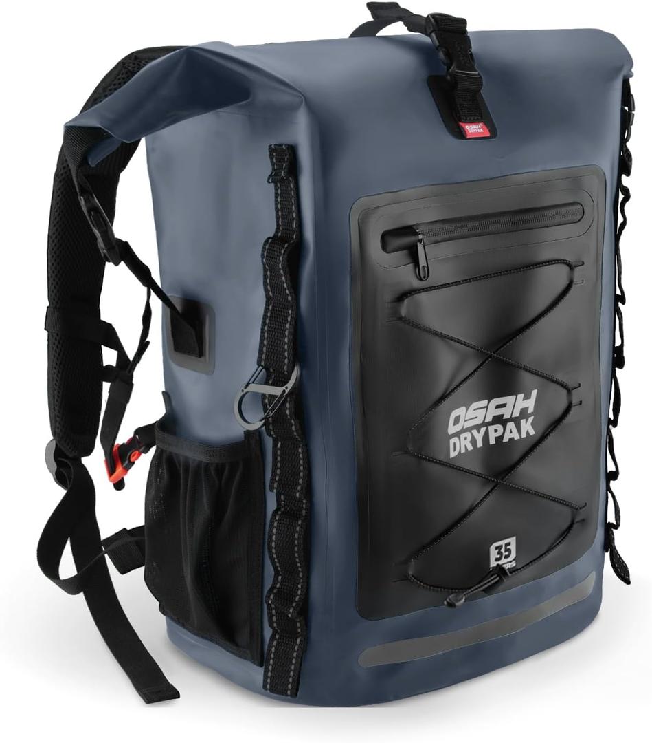 OSAH DRYPAK Waterproof Backpack Dry Bag 35L/55L/85L Heavy Duty Roll-Top Hiking Backpack Sack Keeps Gear Dry for Travel, Kayaking, Boating, Camping, Rafting and Fishing