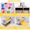 Amylove Polymer Clay Roller Machine Clay Presser Machine with Polymer Cutters 15 cm 5.91 Inch Wide Roller Thin 1 to 3 mm 6 Thickness Options for Craft Projects