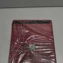 KEROM Compatible with MacBook Pro 14 inch Case 2025-2021 M4 M3 M2 M1 Pro/Max Chip A3403 A3186 A2991 A2780 A2485, Textured Crocodile Skin Aligator Skin PU Leather Hard Shell & Keyboard Cover, Burgundy, (Shiny Burgundy Crocodile)