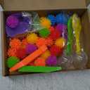 Shappy 82 Pcs Counting Sorting Sensory Bin Fine Motor Toys Color Sorting Matching Preschool Learning Activities, 72 Hedge Balls 2 Tweezers 2 Scissor Clips 6 Bowls for Math Educational Sensory Training