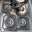 6 Pan Commercial Food Warmer Countertop with Lids, Electric Food Warmer Steam Table, 600W Professional Buffet Servers and Warmers Stainless Steel Buffet Bain Marie with 86-185F Temp Control