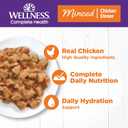 Wellness Complete Health Minced Adult Wet Cat Food, Natural, Protein-Rich, Grain Free, 3 Ounce , 24 Pack, (Chicken Entre)