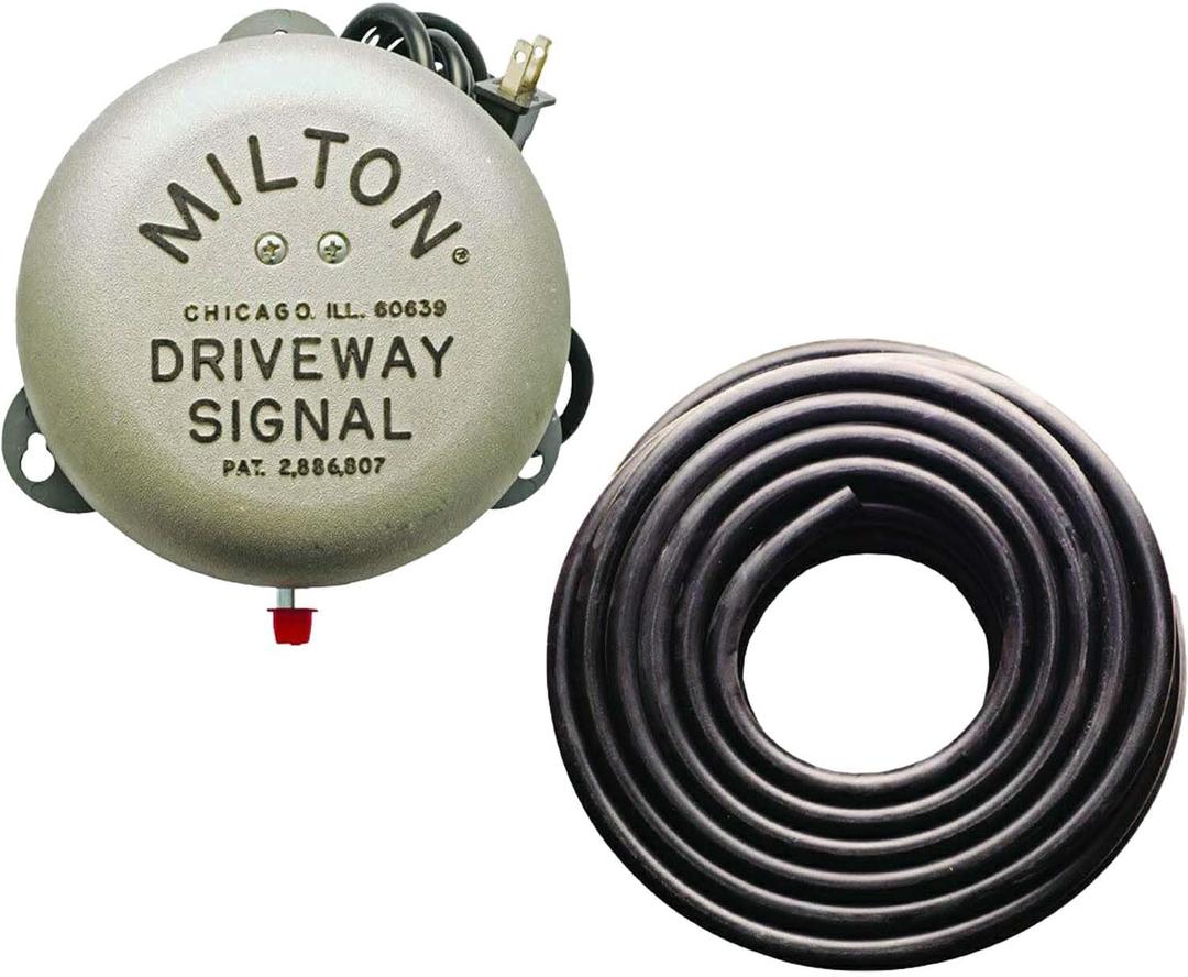 Milton's Bell Kit Driveway Signal Bell with 50' Hose and end-of-hose plug