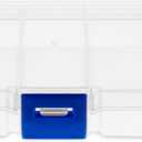 Juvale 12-Pack Mini Tackle Box Organizer - Clear Plastic, 5 x 2.6 x 0.8 In - Customizable Dividers for Screw & Bead Storage - Craft & Earring Storage Containers