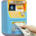 Piggy Bank for Kids, ATM Coin Bank Toys Gifts, Electronic Piggy Banks Money Safe for Kids Toys Ages 3 4 5 6 7 8 9 10 11 12 Year Old Boys Birthday Gifts, Blue