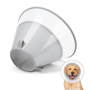Dog Cone Collar with Soft Liner to Stop Licking, Elizabeth Recovery Collar After Surgery for Large Medium Dogs, Comfortable Pet Head Cone Alternative for Neutering Spay Injury (L)