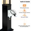Yoenecea Outdoor Lamp Post with Outlet, Modern Post Light Fixture for Yard