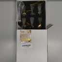 Sea Team Clear Glass Angel Ornaments for Christmas Tree Decorations, 75mm/2.95-inch, Set of 6 (Gold)