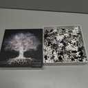 Glowing Tree of Life Puzzle for Adults 1000 Pieces, Fantasy Forest White Tree Under Starry Night Sky Scene Jigsaw Puzzle, Nature Landscape Puzzle, Hard Challenging Puzzles for Adults