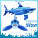 Leyndo 6 Pieces 23.6 Inch Summer Inflatable Shark Pool Toys Shark Pool Float Beach Balloons Birthday Party Decorations Animal Ornament for Birthday Party Decor Supplies Gift
