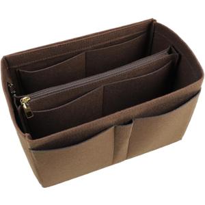 Lckaey handbag organizer for speedy 25 organizer Compatible with more brand Tote Bag protective insertY095Coffee-M