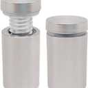 Lantee 5/8" x 1-5/8" Stainless Steel Standoff Screws  Heavy-Duty Sign Mounting Hardware for Acrylic, Glass, and Metal (16 x 40mm, 20 Pcs)