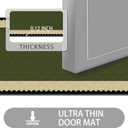 Ultra Thin Door Mat Indoor Entrance, 1/10 in Thin Door Mats for Inside Entry, Non-Slip Rubber Backing Washable Doormat, Fade Resistant, Absorbent, Low Profile Dirt Trapper, 30"X17"