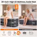 OlarHike Air Mattress Queen Built-in Pump, 20" H Inflatable Mattress,700LBS